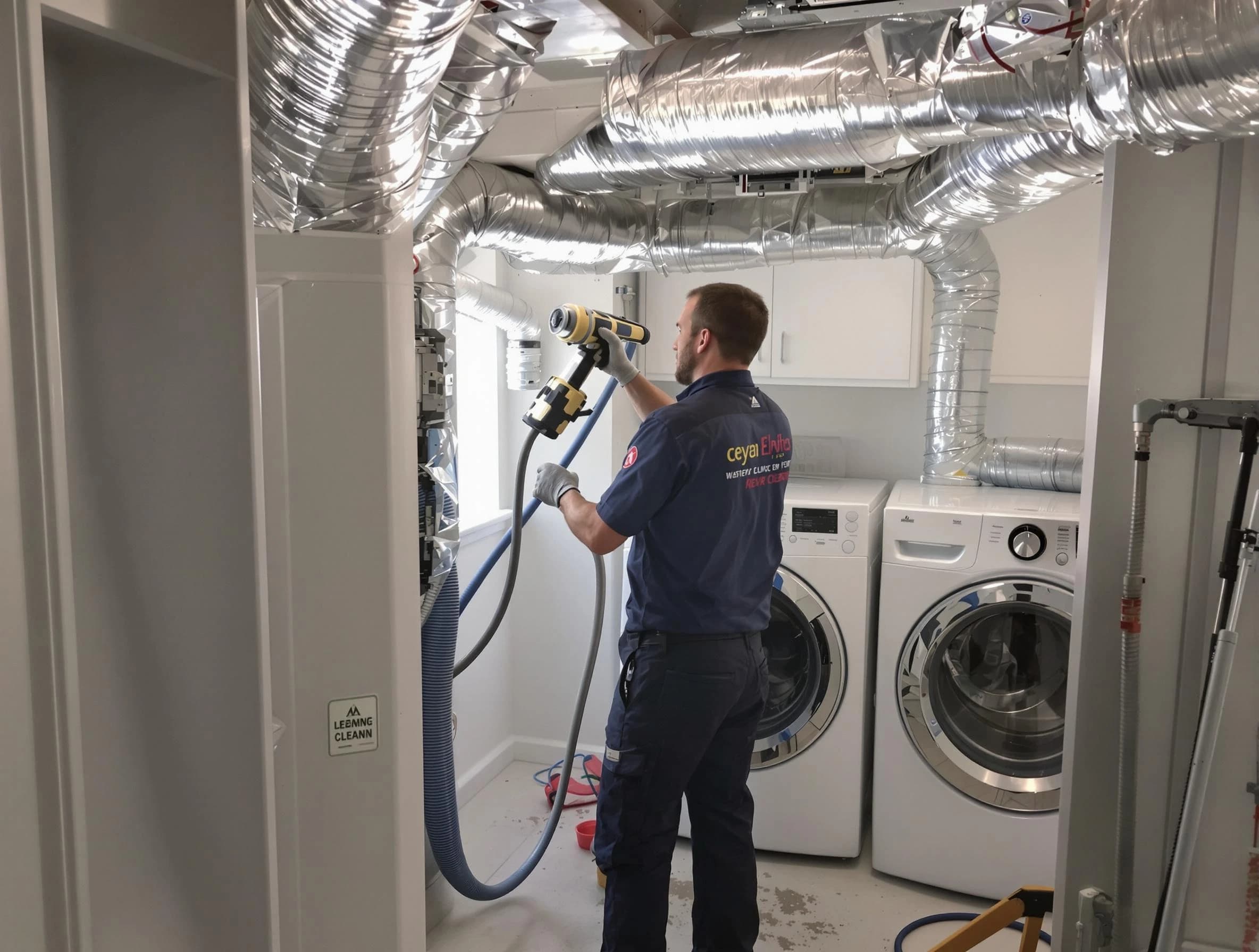 Fairfield Dryer Vent Cleaning specialist using advanced equipment for thorough duct cleaning in Fairfield