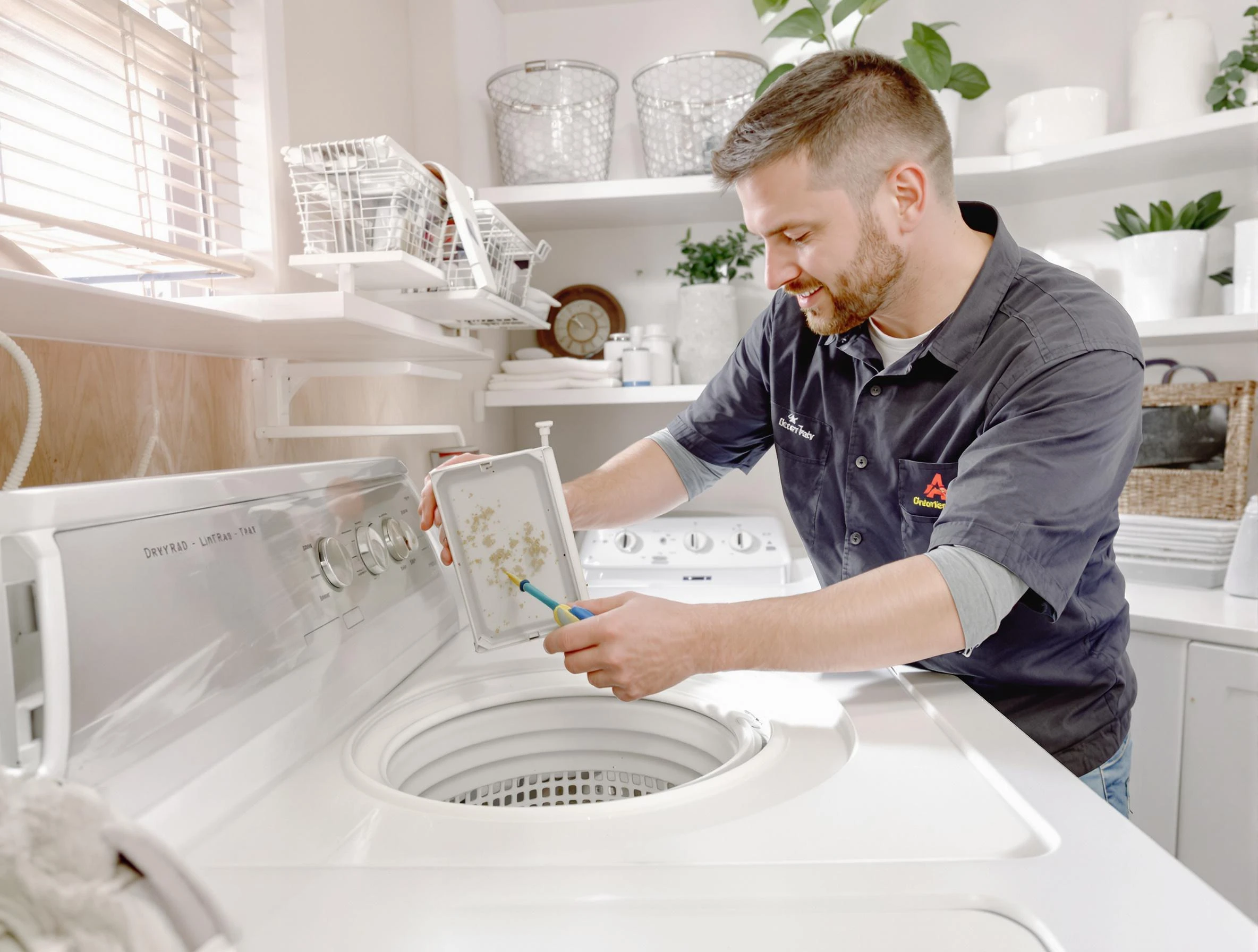 Cleaning Dryer Lint Trap in Midfield, AL