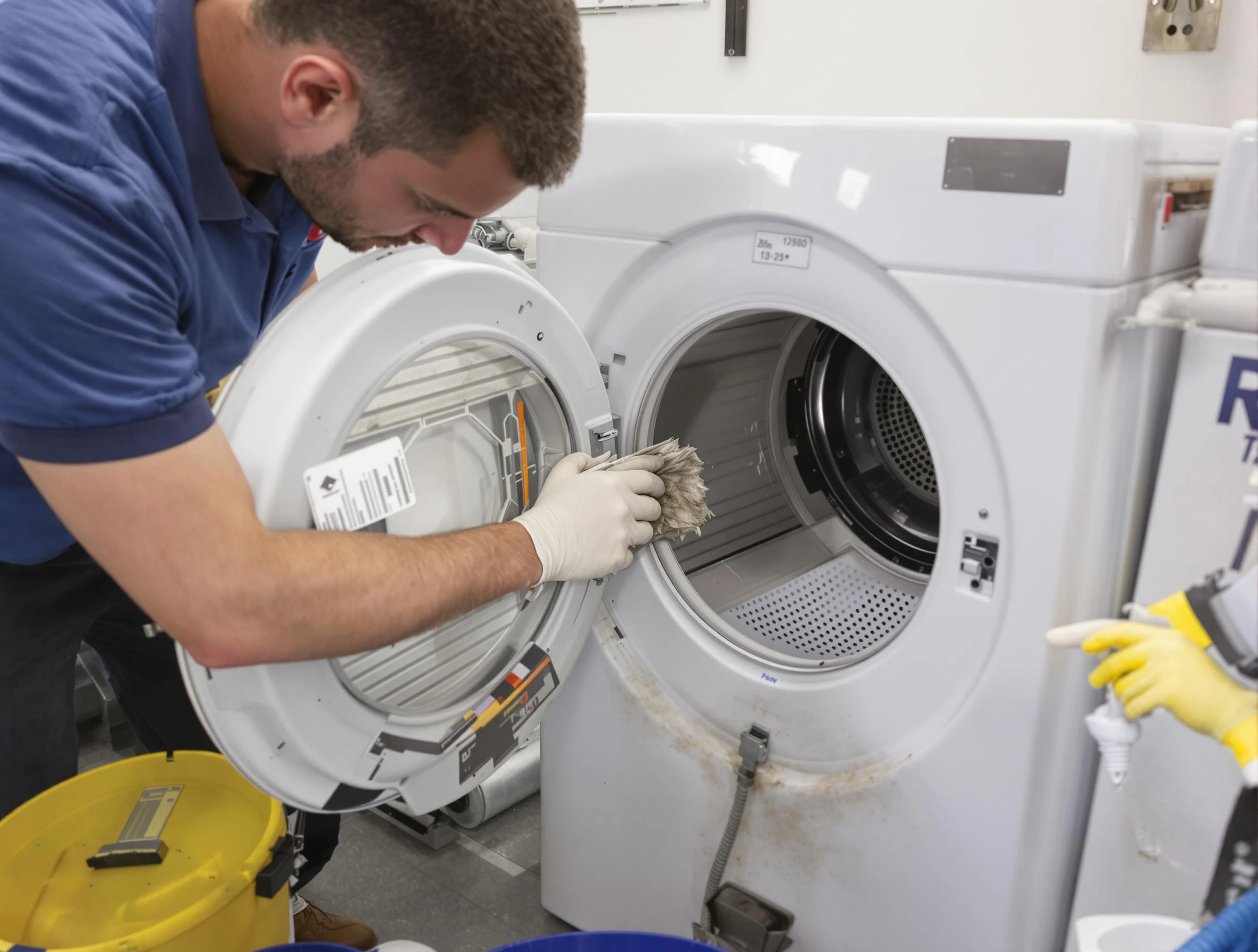 Fairfield Dryer Vent Cleaning specialist performing detailed lint trap cleaning service in Fairfield